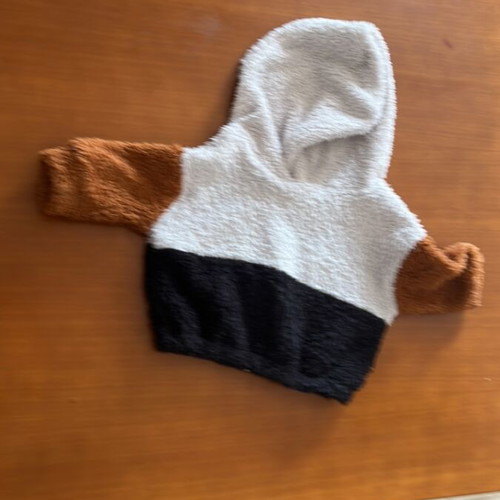 Baby jacket used, soft and warm, 3-6 months, with zipper and gathers
