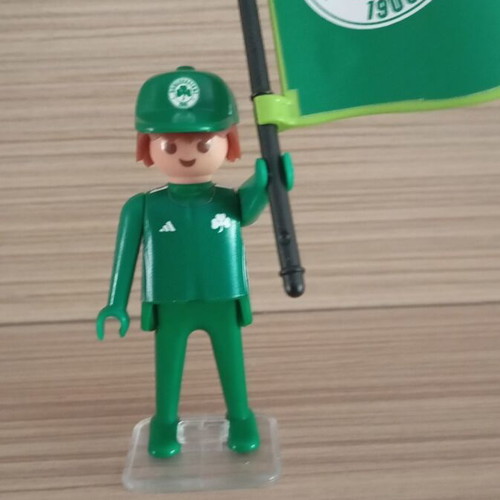 Playmobil Panathinaikos Football Fan Figure like new