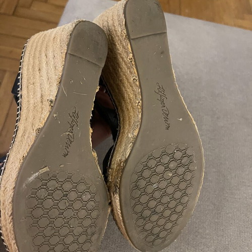 Tommy Hilfiger platform sandals used, leather and straw, size 39