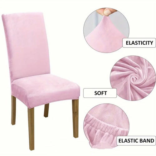 Chair cover new, pack of 4, pink