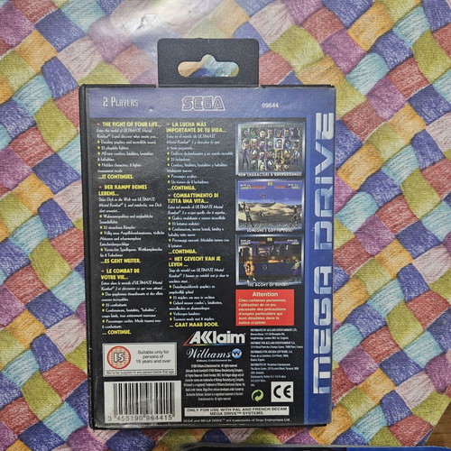Mega Drive Ultimate Mortal Kombat 3 game like new with manual