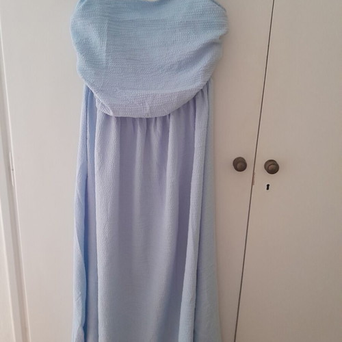 Shein summer dress new, blue, midi length, adjustable straps, size L