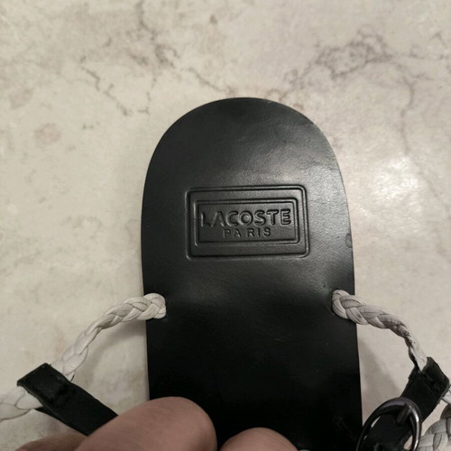 Lacoste women's sandals used, size 38, black with white details