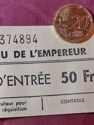 French vintage collectible ticket Tombeau de l'Empereur 1920-1940 like new
