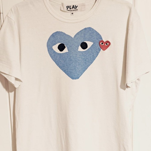 Comme Des Garcons Play vintage men's T-shirt, white, size M