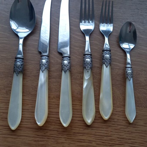 Casa Bugatti Oxford Old-silver Cutlery Set for 6 People like new