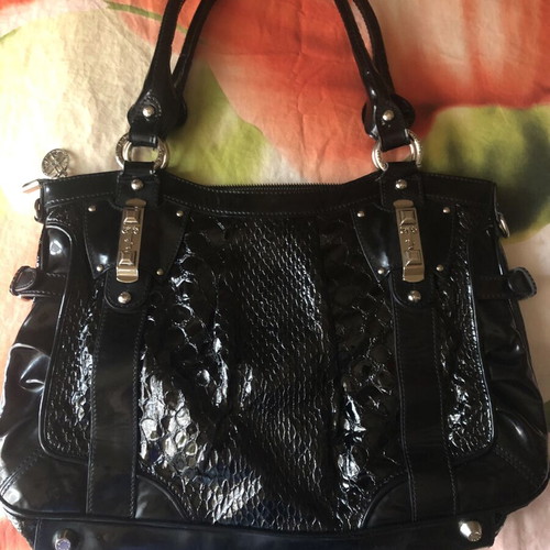 Shoulder bag Silvio Tossi of Switzerland black patent leather like new