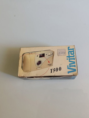 Vivitar T500 film camera with built-in flash