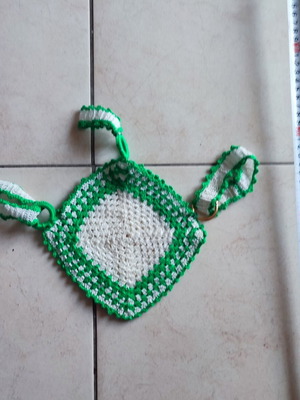 Knitted kitchen holder used