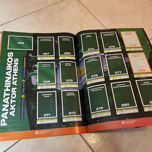 Panini Euroleague 2025 album and pack of 50 sticker packets new