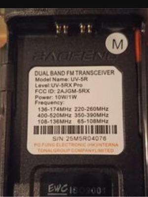 VHF/UHF/AIR Transceiver 10W new with wide frequency range