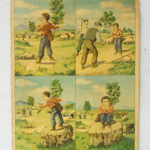 Old school map The boy who cried wolf used