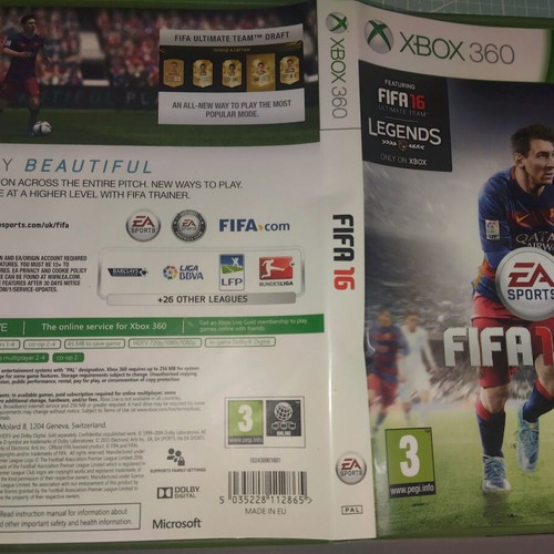FIFA 16 Xbox 360 game