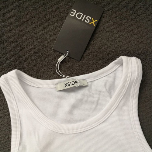 XSide women's white crop top, sizes L and XL