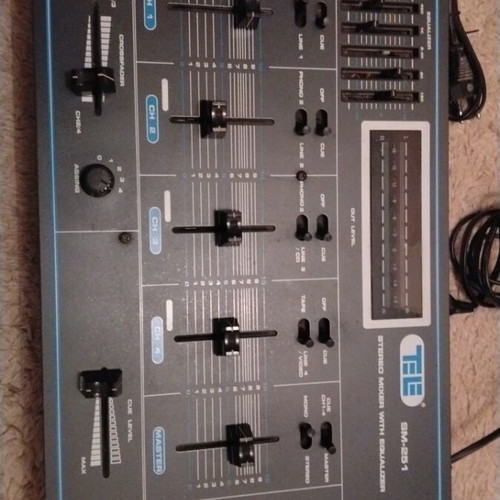 Tele SM-251 vintage stereo mixer with 4 channels and equalizer