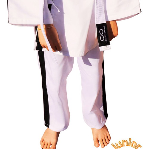 Legendary Karate Set with White Jacket and Black Stripe