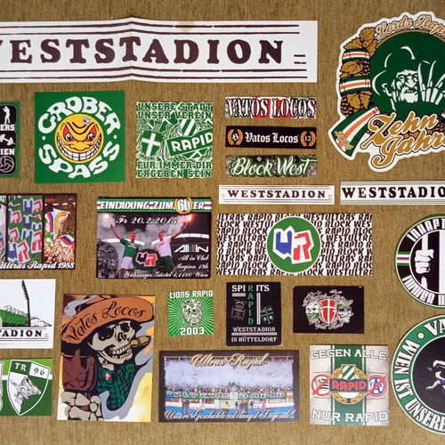 Rapid Wien Sticker Collection like new, 25 authentic pieces
