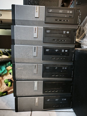 Dell Optiplex 390 desktop computers used, pack of 6, Intel Core i3, 8GB RAM