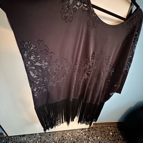 Nidodileda blouse dress with fringes new