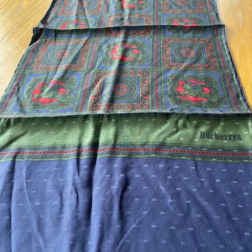 Burberry’s men's silk scarf new with beautiful patterns