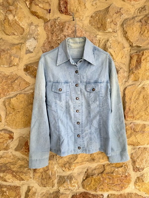 Vintage denim jacket used, blue, size L