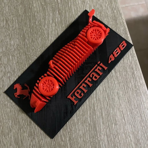 3D Printed Ferrari 488 New Decorative Supercar