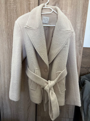 Παλτό mind your style σαν καινούργιο, κρεμ με αποσπώμενη ζώνη