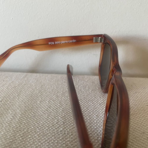 Pierre Cardin oversized square sunglasses used, tortoise acetate