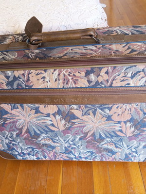 Vintage Givenchy suitcase used, multicolor, with wheels