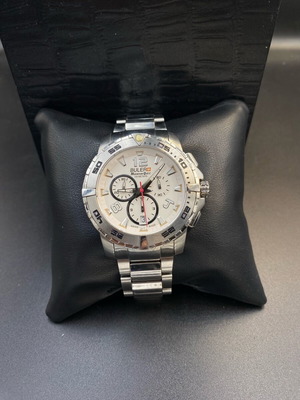 Buler Mountain Quest Chronograph σαν καινούργιο, ανοξείδωτο ατσάλι, λευκό καντράν