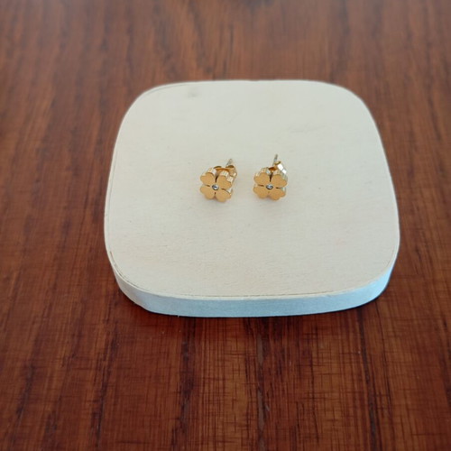 Earrings new, stainless steel, gold tone, hypoallergenic