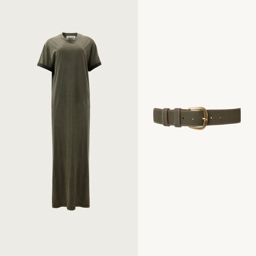 Vassia Kostara tshirt dress with belt, like new, size M/L