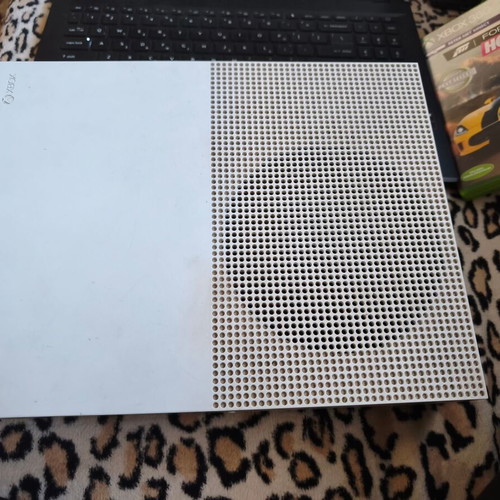 Xbox One S console used with 1TB storage and 2 controllers