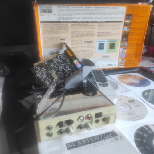 Creative Sound Blaster Live! Platinum 5.1 sound card, full retro package