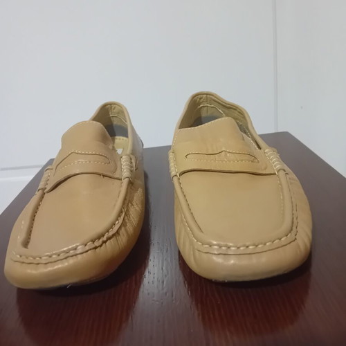 Dexim men's leather moccasins size 43 like new beige