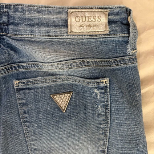 Guess jeans straight fit medium rise size 34 like new blue