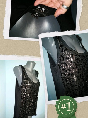 Nicole by Nicole Miller sequin tank top like new XL-3XL