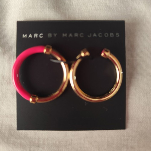 Marc by Marc Jacobs ring set new, gold with neon pink details