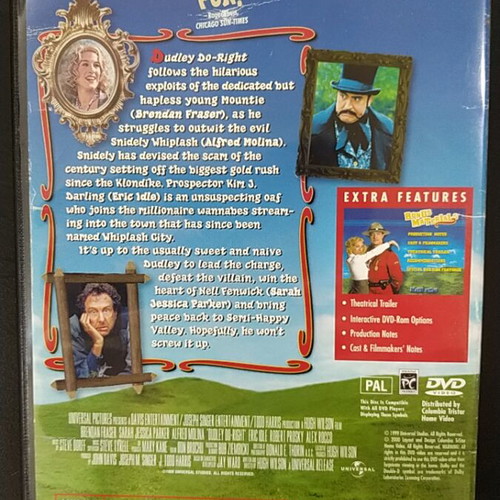 Dudley Do Right DVD used, comedy, subtitled