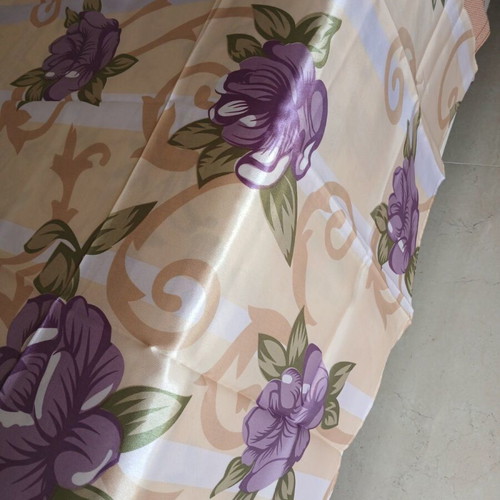 Satin curtains with flowers, like new, set of 2, 78x197 cm each