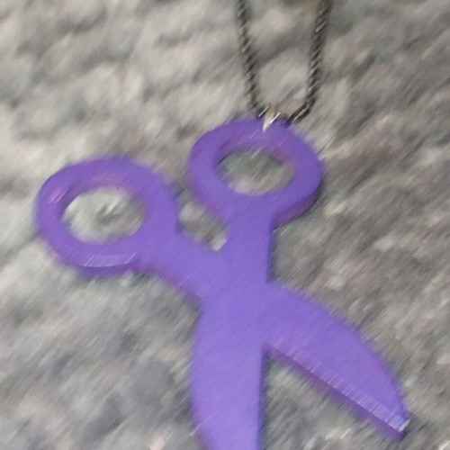 Wooden scissors necklace