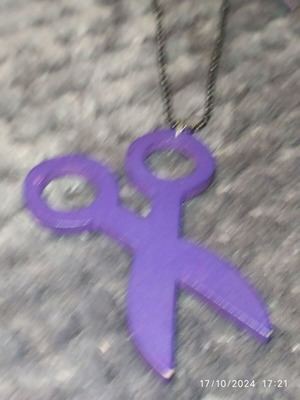 Wooden scissors necklace