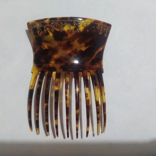 English tortoiseshell hair comb used, circa 1900