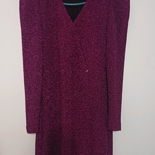 Festive dress purple elastic, like new, small