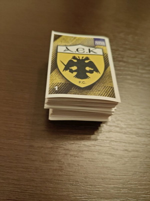 Καρτελάκια αυτοκόλλητα Super League 2019-2020 μεταχειρισμένα, σετ 32 τεμαχίων AG toys