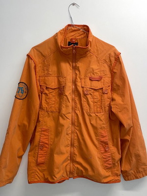 Jacket ελαφρύ αγορίστικο ν.13-14 πορτοκαλί φαρδιά γραμμή