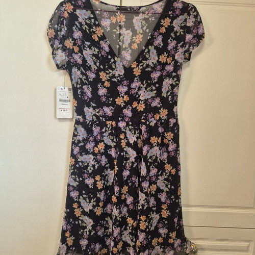 Zara floral dress size L new, spring style
