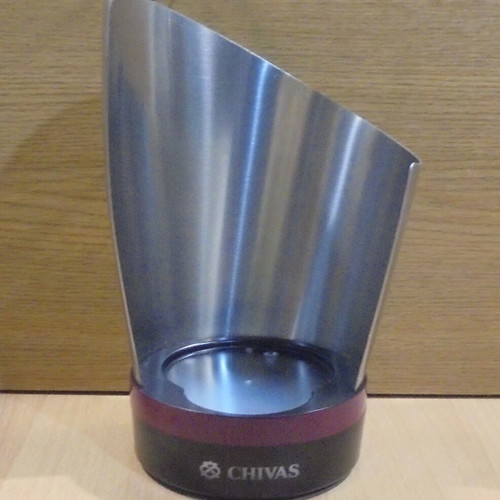 Chivas Regal Scotch Whisky promotional metal bottle holder with LED light like new