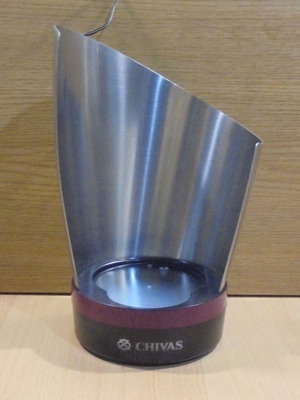 Chivas Regal Scotch Whisky promotional metal bottle holder with LED light like new