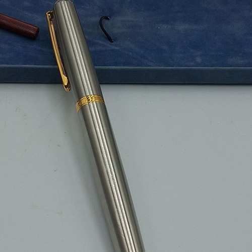 Inoxcrom pen with original box, gold electroplated details